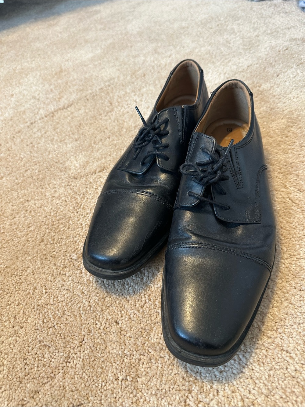 Classic Black Leather Men's Lace-Up Dress Shoes